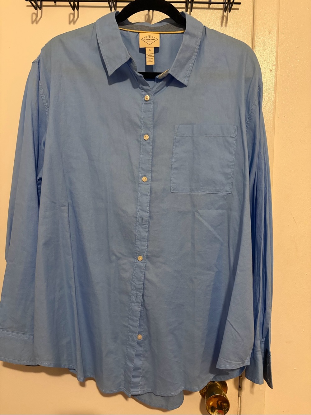 St. John's Bay Light Blue Casual Button-Down Shirt